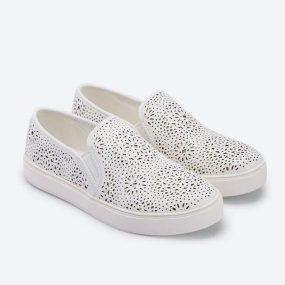 Aldo Shoes - ALDO cream/gold Alavyan laser cut slip on sneakers